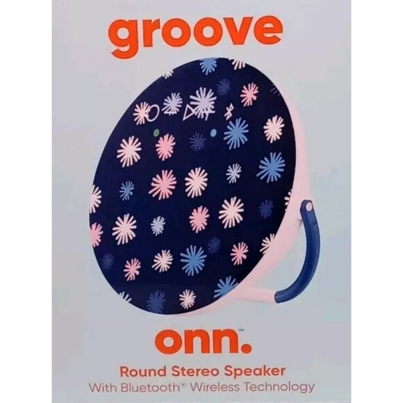 Groove Onn. Round Stereo Speaker Bluetooth Wireless IPX4 Water-Resistant 30 Hrs - Picture 4 of 6